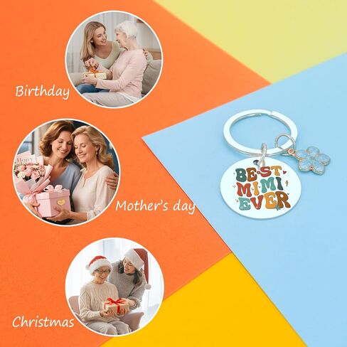 Mimi Gifts for Grandma Birthday Gifts for Mimi Grandma Gift from Grandkids Gigi Gift for Grandma Nana Nanny Granny Keychain Christmas Stocking Stuffers for Grandma from Granddaughter in Saudi Arabia