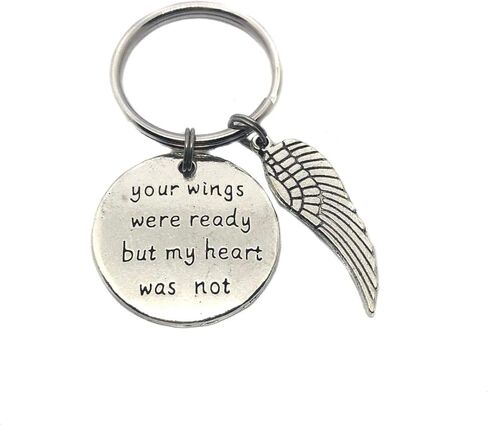Angel Wing Keychain, Your Wings Were Ready But My Heart Was Not Charm, Memorial Remembrance Gift in Kuwait