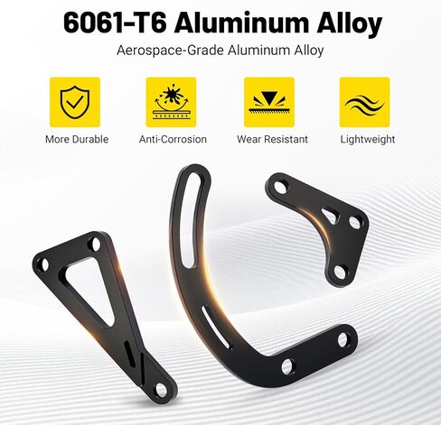 مجموعة دعامة توجيه كهربائية لمولد كهربائي SBC قابل للتعديل من الألومنيوم لكتلة صغيرة LWP Chevy، متوافقة مع 305 327 350 V8، ومضخات المياه الطويلة وأنظمة الحزام V in Kuwait