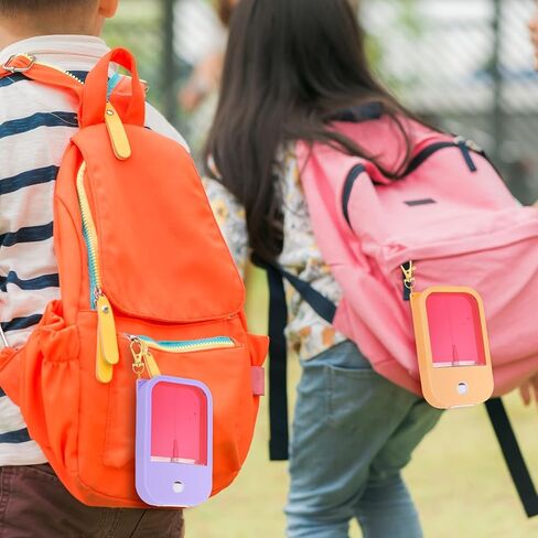 9 PCS Silicone Case for Hand Sanitizer Spray Protective Cover with Keychain Set for Power Mist and Glow Mist 1 fl oz, Colored Hand Sanitizer Spray Accessory in Kuwait