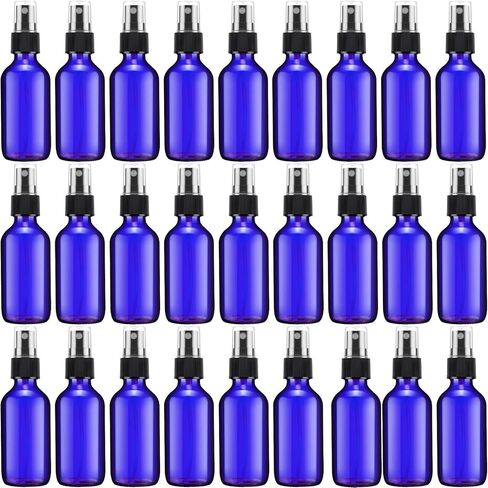 Eccliy 32 Pcs Glass Spray Bottles 2 oz for Essential Oils Small Fine Mist Refillable Mini Liquid Cosmetic Spray Bottles Containers for Travel Cleaning Skin Care Plants in Saudi Arabia