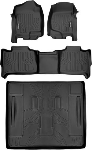 MAXLINER All Weather Custom Fit Cargo Trunk Liner Floor Mat Behind 2nd Row Black Compatible with 2015-2020 Tahoe/Yukon/Escalade in Saudi Arabia