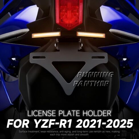 Fit for YAMAHA YZF R1 2021-2025 Motorcycle Integrated License Plate Holder with LED Turn Signal Light Tail Tidy Modified Part Fender Eliminator Kit Rear Frame Tailstock Bracket in Kuwait