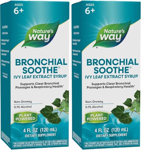 Nature's Way Bronchial Soothe Syrup with Ivy Leaf Extract, Alcohol-free, Non-Drowsy, 4 Fl. Oz. in Kuwait