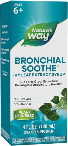 Nature's Way Bronchial Soothe Syrup with Ivy Leaf Extract, Alcohol-free, Non-Drowsy, 4 Fl. Oz. in Kuwait