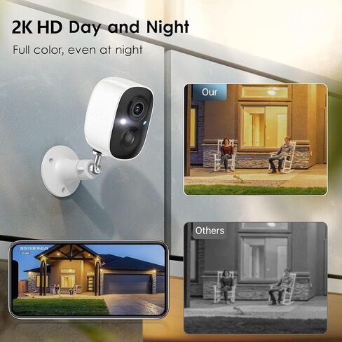 Geekee Outdoor Security Camera Wireless,IP65 Waterproof,2K Color Night Vision in Kuwait