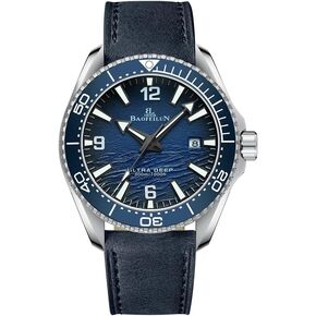 Mens Automatic Watch, Luminous Submarine & Wave Dial, Japanese Movement Miyota 8215-42mm Stainless Steel Case, Ceramic Bezel, Calfskin Strap & Bracelet- Christmas Gift for Men in Saudi Arabia