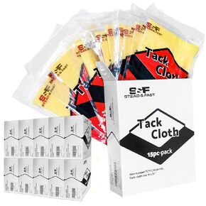 S&F STEAD & FAST Tack Cloth for Automotive Painting, White, 12-Pc Tack Cloths for Removing Dust from Woodworking in Kuwait