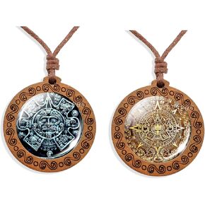 Mayan Calendar Necklace Aztec Necklace Pendant Jewelry - TWO Necklaces in Kuwait