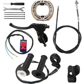 Mini Bike Throttle Assembly and Mini Bike Drum Brake Lever Replacement for CT200U CT200U-EX BT200X Baja Warrior Massimo MB200 Predator 200cc 196cc 6.5hp Parts 7/8 22mm Handlebar Grips（Black） in Kuwait