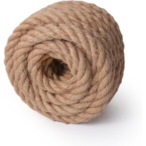 حبل قنب طبيعي بطول 30 قدمًا، جوت مانيلا ملتوي بسمك 1/2 بوصة، مثالي لشد الحبل، الحرف اليدوية، أرجوحة الشرفة، الديكور، الدرابزين، الأرصفة، المناظر الطبيعية in Kuwait