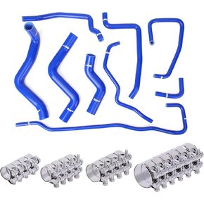 Silicone Radiator Coolant Hose Kit for Mazda RX8 SE3P 13B-MSP with 18PCS 304 Stainless Steel T-Bolt Clamps (Blue) in Kuwait