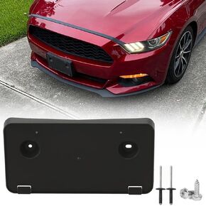 FASTCHE Front Bumper License Tag Plate Frame Bracket Holder Compatible with 2015 2016 2017 Ford Mustang Replace # FR3Z17A385AA FO1068154 in Kuwait