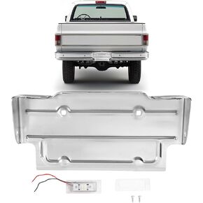 Rear License Plate Bracket with Lamp Compatible with 1967-1995 Chevy Chevrolet Blazer GMC Jimmy Suburban Van Pickup Replace for GMK414388567 License Holder Pocket Mounting Frame Silvery in Kuwait