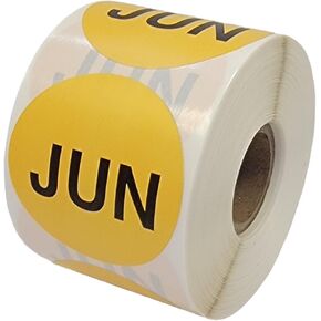 LABELSANDMORE Months of The Year - June (JUN) Labels Inventory Month Adhesive Stickers 2" Round, 500 PCS in Kuwait