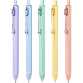 Ddaowanx Gel Pens,5Pcs Fine Point Smooth Writing Pens,0.5mm Black Ink for Journaling,Writing,Note Taking,Office School Supplies,Aesthetic Desk Accessories for Women in Kuwait