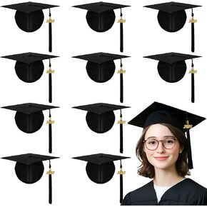 عبوة من 10 قبعات تخرج غير لامعة مع شرابة 2026 بكميات كبيرة للرجال والنساء في المدارس الثانوية والعازبة in Kuwait