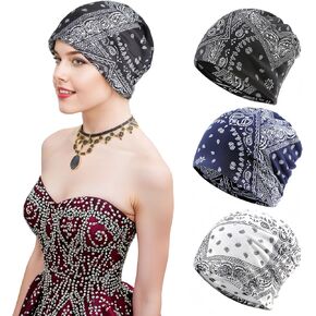 3-حزمة المرأة مترهل قبعة العلاج الكيميائي مفتوحة أعلى فقدان الشعر أغطية الرأس لمرضى السرطان لينة متعددة الوظائف وشاح قبعة قبعة in Kuwait