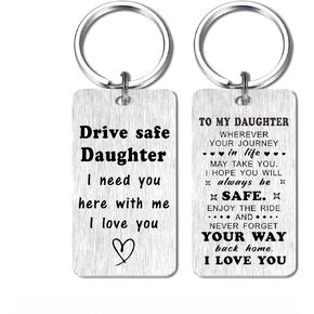 CPLJW Drive Safe Keychain Gifts for Daughter - Daughter Gifts from Mom, Adult Girl Gift for Birthday Mothers Day Valentines in Saudi Arabia