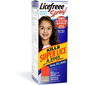 Licefreee Spray Family Size Lice Treatment for Kids & Adults, Easy Use Lice Spray Kills Head Lice, Eggs, Super Lice on Contact, Includes Metal Lice Comb, Multiple Treatments, 12 oz in Kuwait