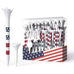 SAPLIZE Upgraded Plastic Golf Tees, Pack of 50 (2-3/4"), Engineered to Reduce Friction & Side Spin, Light Blue in Kuwait