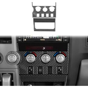Car Air Conditioner Panel Cover Sticker Compatible with Toyota Tundra 2007 2008 2009 2010 2011 2012 2013 Carbon Fiber Accessories AC Control Knob Panel Black Type-A in Saudi Arabia