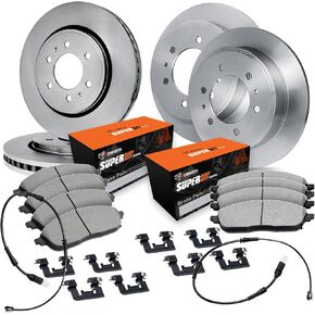 R1 Concepts Front and Rear Brake Kit For 2019-2021 Freightliner Sprinter, 2019-2022 Mercedes-Benz Sprinter| Blank Brake Rotors| Optimum OEP Brake Pads and Rotors Kit| Hardware, Sensor included in Kuwait