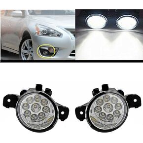 زوج من 9 مصابيح قيادة LED لمصابيح الضباب متوافقة مع Altima Sentra Rogue FIT OE 26155-89927، 26150-89927؛ NI2593117، NI2592117 in Kuwait