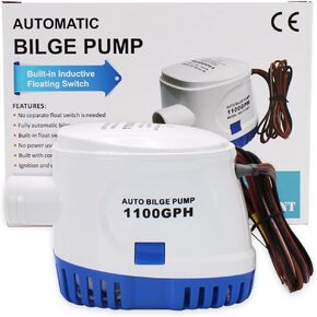 Bilge Pump Installation Kit, 3/4 Inch Dia Bilge Pump Hose,6 FT Premium Quality Kink-free Flexible PVC Hose, Stainless Steel Hoop*2 and Thru-Hull Fitting Can Be Used with Bilge Pump in Kuwait