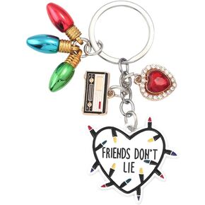 سلسلة مفاتيح Stranger Things سلسلة مفاتيح هدايا الصداقة سلسلة مفاتيح أصدقاء لا تكذب بضائع مجموعة الهالوين هدية الصداقة للأبد (قلب 1) in Kuwait