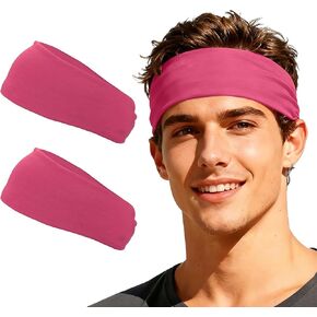 Sport Headbands for Men, Workout Headbands Stretchy Sweatband Absorbent Head Bands for Men Women in Kuwait
