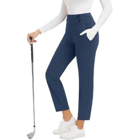 بنطال جولف نسائي عالي التمدد بطول 25 بوصة، طول الكاحل، عالي الخصر 7/8، بنطال كاجوال للتمرين in Kuwait