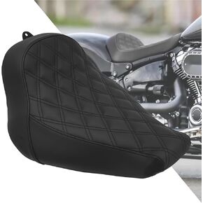 HDBUBALUS Motorcycle Solo Seat Cushion Diamond Leather Seat Compatible with Harley Breakout Fatboy 2018-2023 (White Thread) in Saudi Arabia