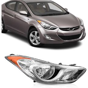 مجموعة المصابيح الأمامية اليمنى مصباح هالوجين متوافق مع 2011-2013 Hyundai Elantra 1.8L 2.0L 20-12551-00 92102-3Y000 HY2503161 in Kuwait