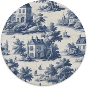 Blue and White Chinoiserie Floral Mouse Pad for Desk, Vintage Cottagecore Flower Botanical Mousepad for Work Wireless Mouse Computers Laptop Desk Accessories, 7.9x7.9 Inch in Saudi Arabia