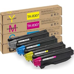 MasaiMara TK-8307 TK8307 استبدال خراطيش الحبر عالية الإنتاجية لطابعة Kyocera Taskalfa 3050ci 3550ci 3051ci ​​3551ci ｜ TK-8307K TK-8307C TK-8307M TK-8307Y ｜ أسود، سماوي، أرجواني، أصفر، 4 عبوات in Kuwait
