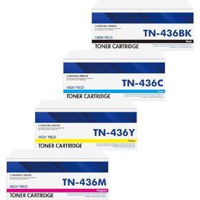 TN436 TN-436 Toner Cartridge Compatible for Brother TN 436 TN436BK/C/M/Y TN-433 TN433 High Yield Toner for HL-L8360CDW HL-L8360CDWT HL-L9310CDW MFC-L8900CDW MFC-L9570CDW Printer (4-Pack) in Kuwait