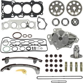 Timing Chain Kit with Water Pump & Head Gasket Set – Fits 2001-2015 Toyota Matrix/Corolla/Camry / RAV4/ Highlander,xB/tC, Lexus HS250h l4 2.4L, OE# HS26232PT, ES71183, HGS917 in Kuwait