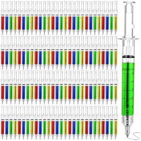 128 قطعة من أقلام الجل المحقنة السائبة للممرضات 4 ألوان مجموعة أقلام ذات نقطة كروية مع حبر أسود قابل للسحب لهدايا الحفلات ذات الطابع الطبي، واللوازم المكتبية المدرسية، وجوائز الطلاب وهدايا تقدير الممرضات in Kuwait