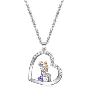 Birthstone Granddaughter Grandmother Necklace Jewelry-Granddaughter Grandma Gifts-Grandma Granddaughters Christmas Birthday Valentines Day Gifts in Kuwait