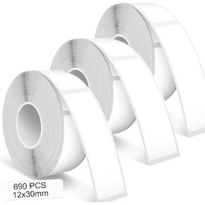 1800 PCS D30 Labels 12x40 mm D30 Label Maker Tape Compatible with Phomemo D30 Portable Label Printer Self-Adhesive Labeling Print Paper, 10 Rolls, Multicolor in Kuwait
