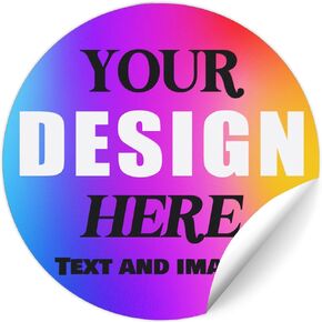 Custom Vinyl Stickers - Waterproof Fade-Resistant Labels with Your Design/Logo/Text/Image, Full Color Print, for Business and Personal Use (Multiple Shapes 1-6 Inches, 50-1000 Count) in Saudi Arabia