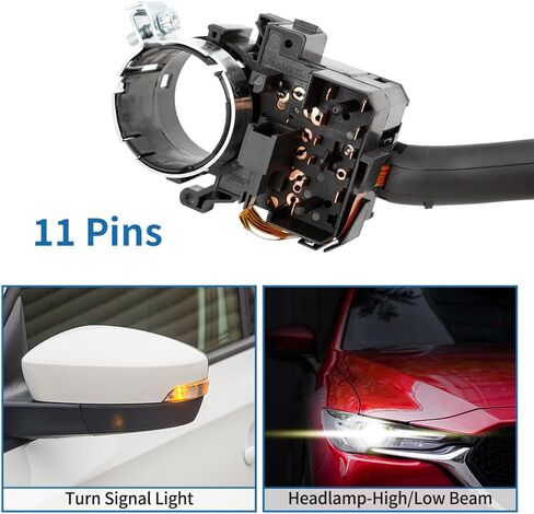 X AUTOHAUX عمود التوجيه التبديل بدوره إشارة متعددة الوظائف مزيج التبديل لفولكس واجن جولف 1998-2006 1J0953513 in Kuwait