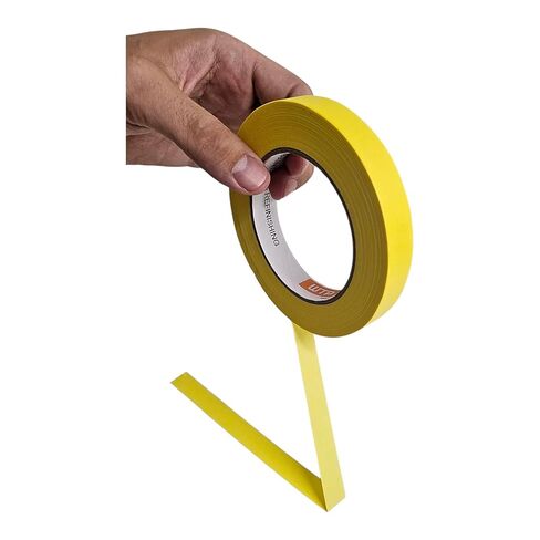 شريط لاصق للسيارات MTP18-12 لون أصفر 18 مم × 50 م (3/4 بوصة × 55 ياردة) - غلاف 12 قطعة - مقاوم لدرجات الحرارة العالية - بدون بقايا - مرن - الطلاء وإعادة التشطيب in Kuwait