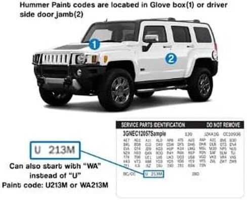 Compatible With 2003 Hummer Yellow (43) Factory Matched Ultra Premium Basecoat Clearcoat Aerosol Kit - Touch Up Paint Kit MADE IN THE USA in Saudi Arabia
