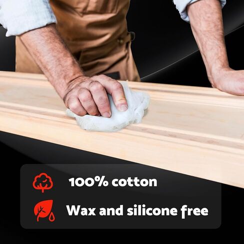 S&F STEAD & FAST Tack Cloth for Automotive Painting, White, 12-Pc Tack Cloths for Removing Dust from Woodworking in Kuwait