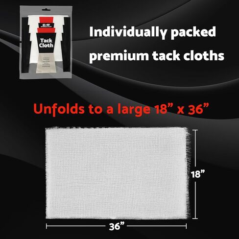 S&F STEAD & FAST Tack Cloth for Automotive Painting, White, 12-Pc Tack Cloths for Removing Dust from Woodworking in Kuwait