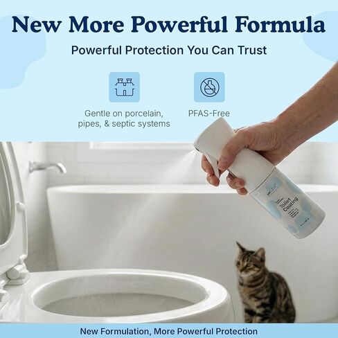 spotLESS MATERIALS Toilet Coating, Toilet Coating Spray for Ceramic and Porcelain, Water Repellent Barrier, Helps Reduce Scrubbing and Cleaning Time, PFAS Free Bathroom Essential, Cleaning Supplies in Saudi Arabia