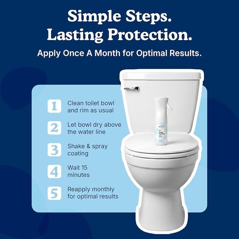 spotLESS MATERIALS Toilet Coating, Toilet Coating Spray for Ceramic and Porcelain, Water Repellent Barrier, Helps Reduce Scrubbing and Cleaning Time, PFAS Free Bathroom Essential, Cleaning Supplies in Saudi Arabia