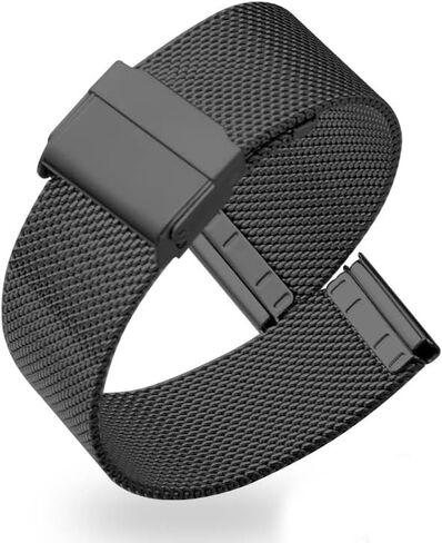 الفولاذ المقاوم للصدأ حزام الساعة نهاية مستقيمة سوار شبكة مشبك حلقة ميلانو in Kuwait